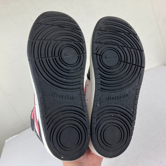 Nike Girls sz 2 Court Borough Mid High Black Pink White Athletic Shoes - Picture 7 of 7